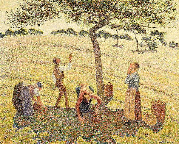 Camille Pissarro Apple harvest at Eragny Spain oil painting art
